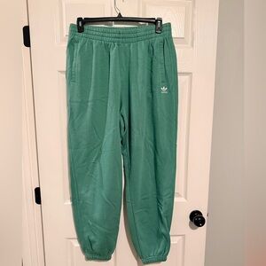 Adidas Adult Green Jogger Pants and sweatshirt